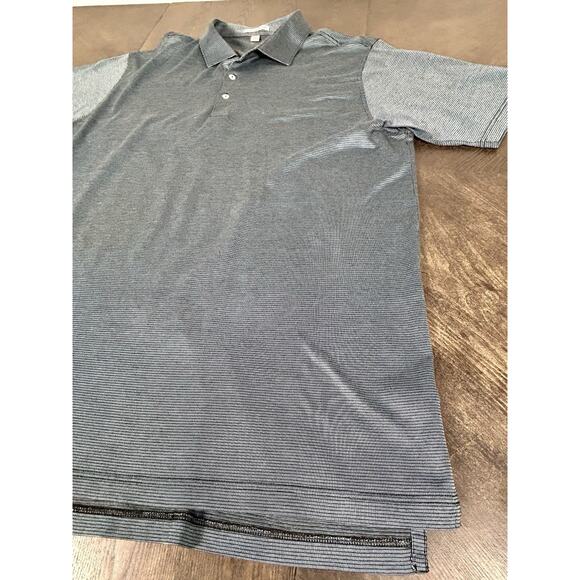 Peter Millar Men's Size XXL Gray Pattern 100% Cotton Stretch Polo Shirt GUC - Picture 2 of 9